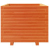 Jardinera madera maciza de pino marrón cera 60x60x49.5 cm 5