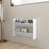 Zapatero de pared madera contrachapada blanco 80x18x60 cm 1