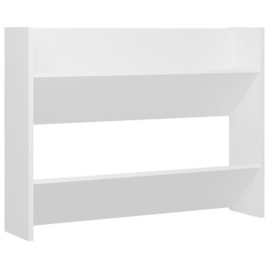 Zapatero de pared madera contrachapada blanco 80x18x60 cm H