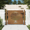 Puerta de jardín acero corten diseño árbol 105x80 cm 1