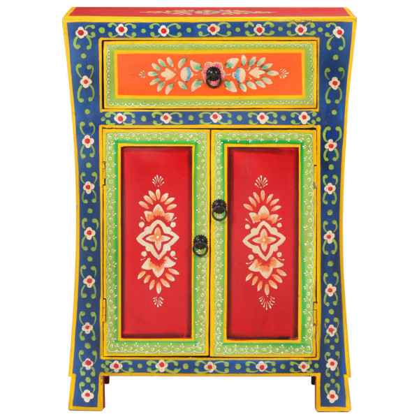 Aparador pintado a mano de madera maciza mango 54x30x74 cm M 2