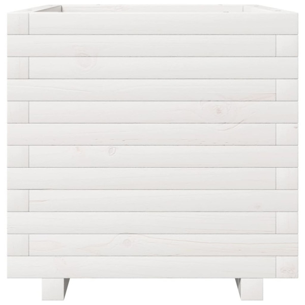 Jardinera madera maciza de pino blanco 50x50x49.5 cm M 5