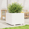 Jardinera madera maciza de pino blanco 60x60x49.5 cm 1