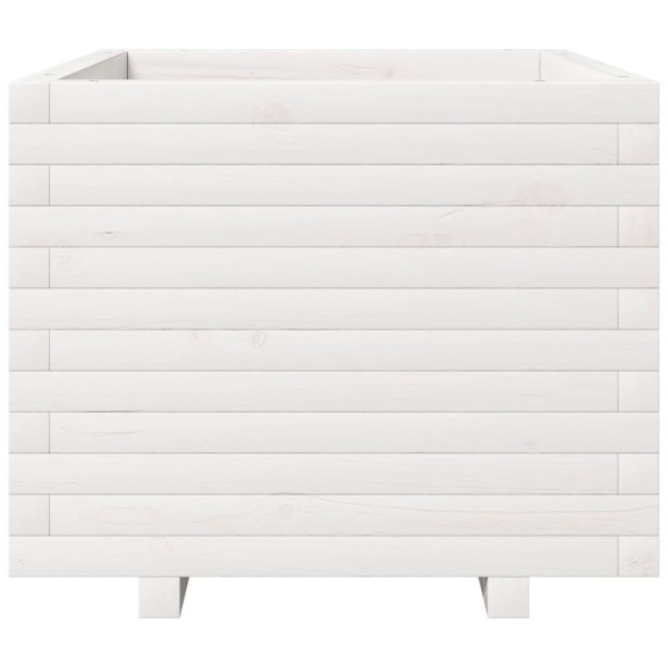 Jardinera madera maciza de pino blanco 60x60x49.5 cm M 5