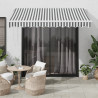 Toldo retráctil automático gris antracita y blanco 300x250 cm 1