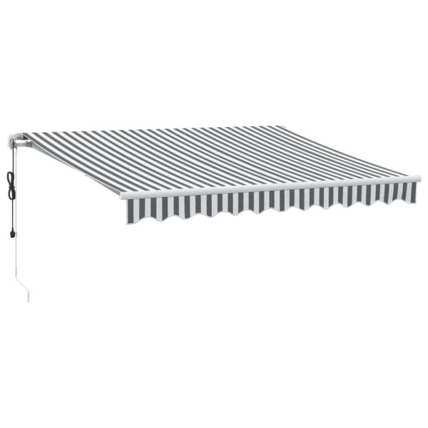 Toldo retrátil automático 300x250 cm antracite e branco M 2