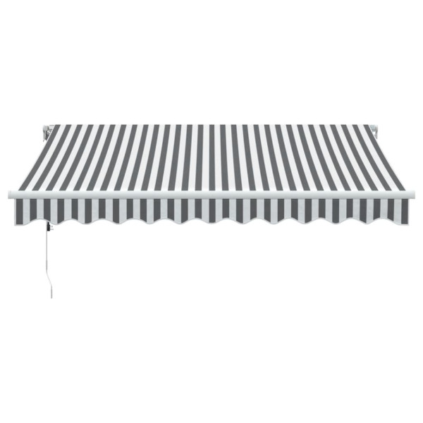 Toldo retráctil automático gris antracita y blanco 300x250 cm M 3