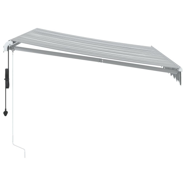 Toldo retráctil automático gris antracita y blanco 300x250 cm M 4