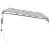 Toldo retráctil automático gris antracita y blanco 300x250 cm 4