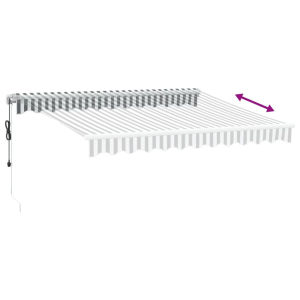 Toldo retráctil automático gris antracita y blanco 300x250 cm M 5