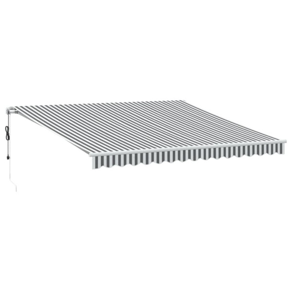 Toldo retráctil automático gris antracita y blanco 400x350 cm M 2
