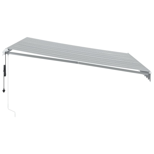 Toldo retráctil automático gris antracita y blanco 400x350 cm M 4