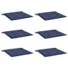 Cojines para muebles palets 6 uds tela azul marino 50x50x3 cm 3
