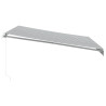 Toldo retrátil manual com luzes LED 400x300cm antracite/branco 5