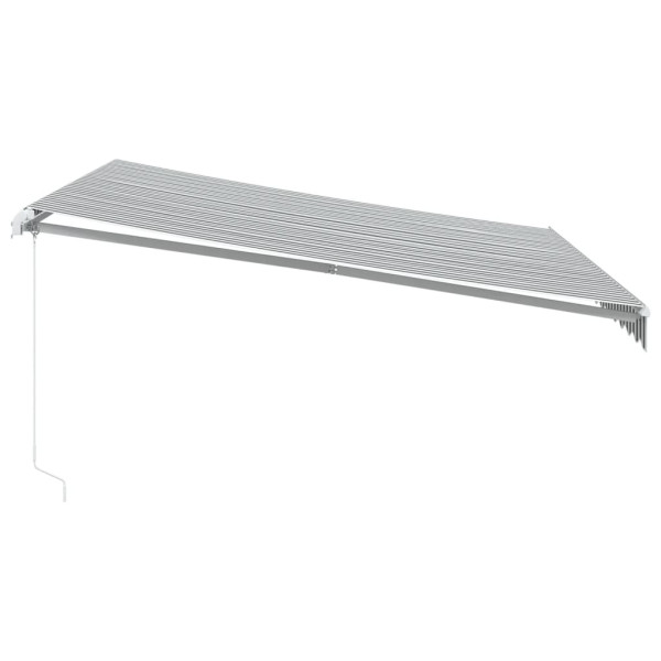 Toldo retrátil manual 400x350 cm antracite e branco M 4