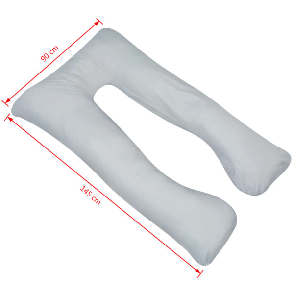 Almohada de embarazo gris 90x145 cm M 4