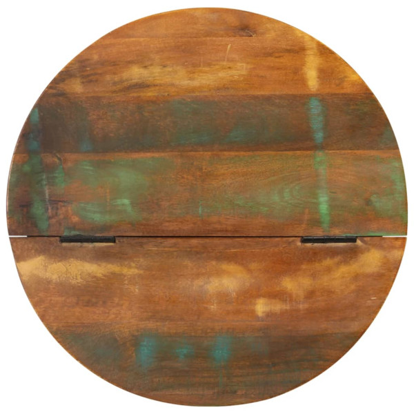 Mesa de centro de madera maciza reciclada blanca 50x27 cm M 5