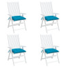 Cojines de silla de jardín 4 uds tela Oxford azul 50x50x7 cm 4