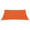 Toldo de vela naranja HDPE 160 g/m² 2.5x3 m 2
