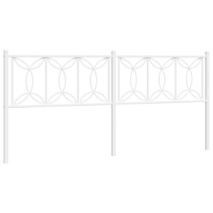 Cabeceira de cama 200 cm metal branco H