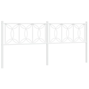 Cabeceira de cama 193 cm metal branco H