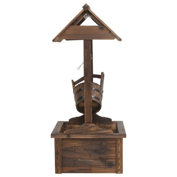 Fuente pozo de deseos con bomba madera de abeto 57x50x112 cm M 5