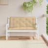 Almofadões banco jardim 2pcs 120x50x7 cm mesclado tecido bege 3