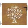 Puerta de jardín acero corten diseño árbol 85x75 cm 4