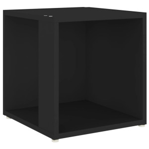 Mesa auxiliar madera contrachapada negro 33x33x34.5 cm H