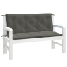 Almofadões banco jardim 2pcs 120x50x7cm mesclado cinza-escuro 1