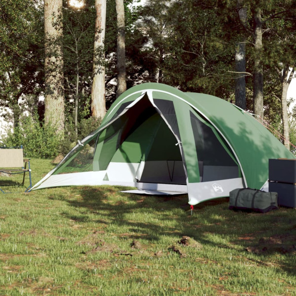 Tenda de campismo cabana para 4 pessoas impermeável verde M 3