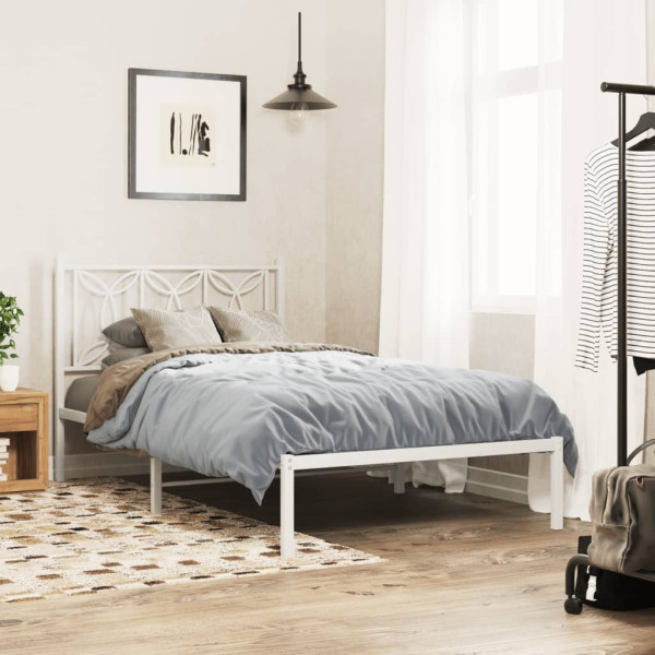 Cabeceira de cama 107 cm metal branco M 3