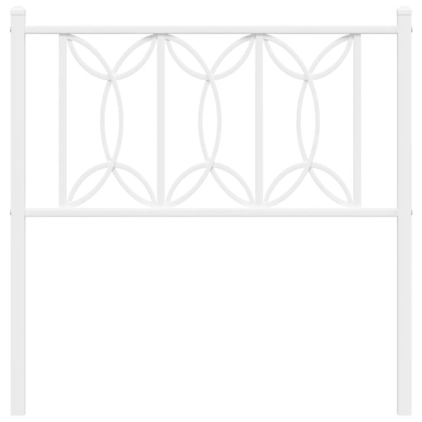 Cabecero de metal blanco 90 cm M 4