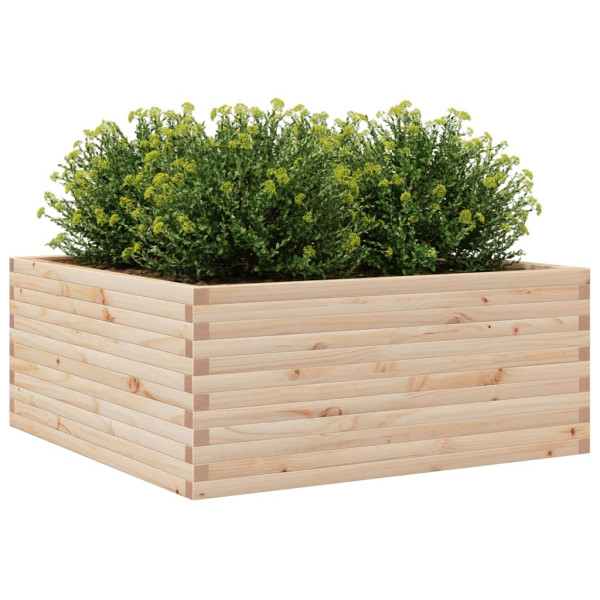 Jardinera de madera maciza de pino 110x110x46 cm M 4