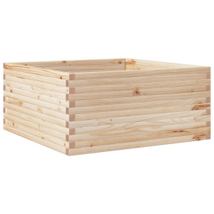 Jardinera de madera maciza de pino 100x100x46 cm H