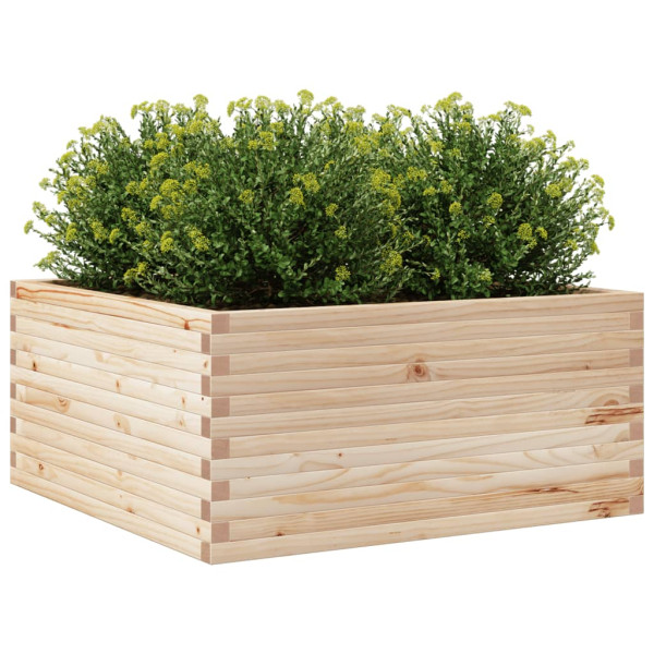 Jardinera de madera maciza de pino 100x100x46 cm M 4