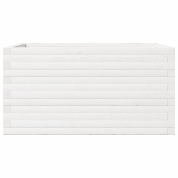 Vaso/floreira de jardim 90x60x46 cm madeira pinho maciça branco M 5