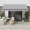 Toldo retráctil manual gris antracita y blanco 400x300 cm 1