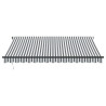 Toldo retráctil manual gris antracita y blanco 400x300 cm 3