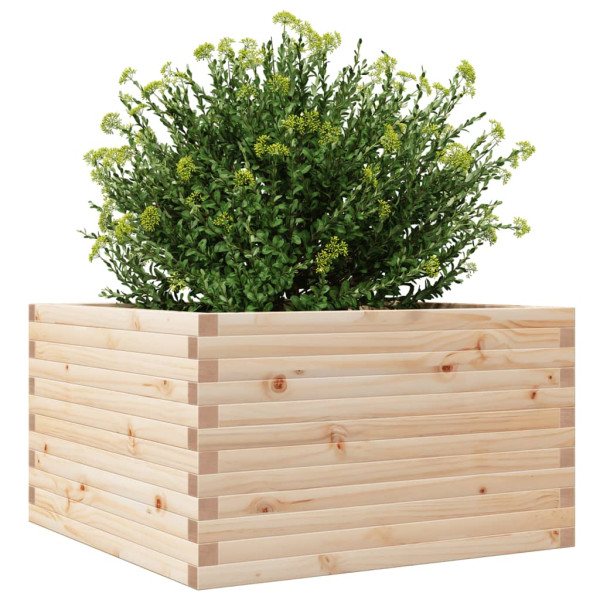 Jardinera de madera maciza de pino 80x80x46 cm M 4