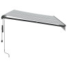 Toldo retráctil automático luz LED antracita blanco 350x250 cm 4