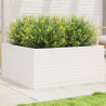 Jardinera madera maciza de pino blanco 100x100x46 cm 1