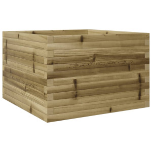 Jardinera de madera de pino impregnada 70x70x46 cm H