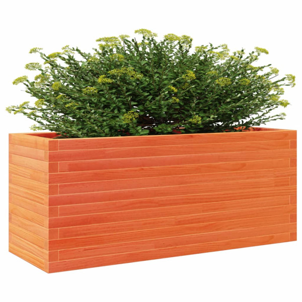 Vaso/floreira de jardim 110x40x46 cm pinho maciço castanho mel M 4