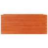 Jardinera de madera maciza de pino marrón cera 110x40x46 cm 5