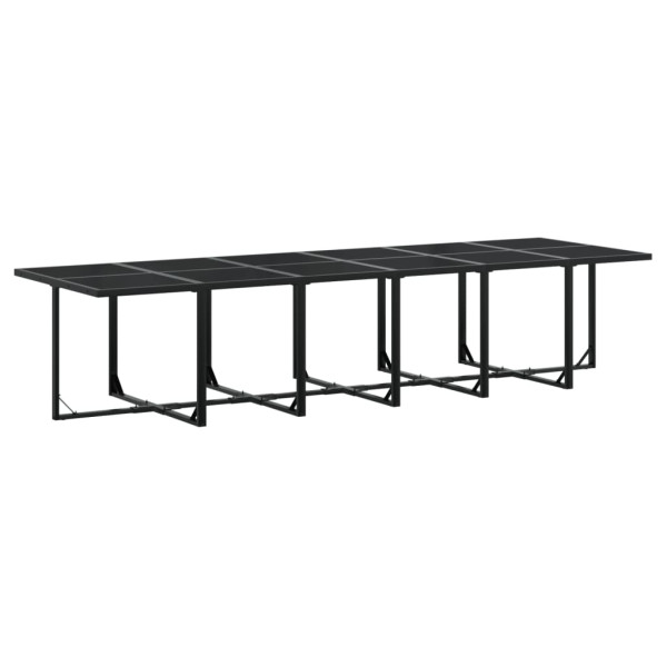 Set de muebles jardín 17 pzas con cojines ratán sintético negro M 3