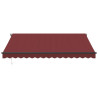 Toldo retrátil manual com luzes LED 400x300 cm bordô 4