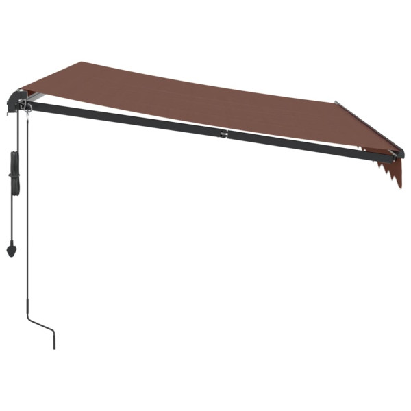 Toldo retrátil automático 300x250 cm castanho M 4