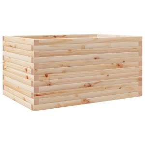 Jardinera de madera maciza de pino 90x60x46 cm H