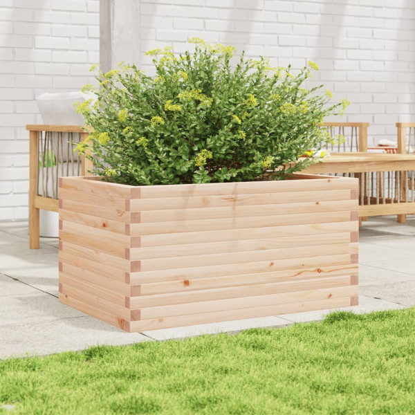 Jardinera de madera maciza de pino 90x60x46 cm M 3